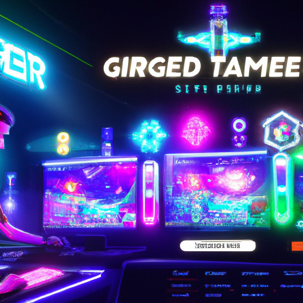 ArcadeForge hero montage showing neon arcade, leaderboards and creator UI